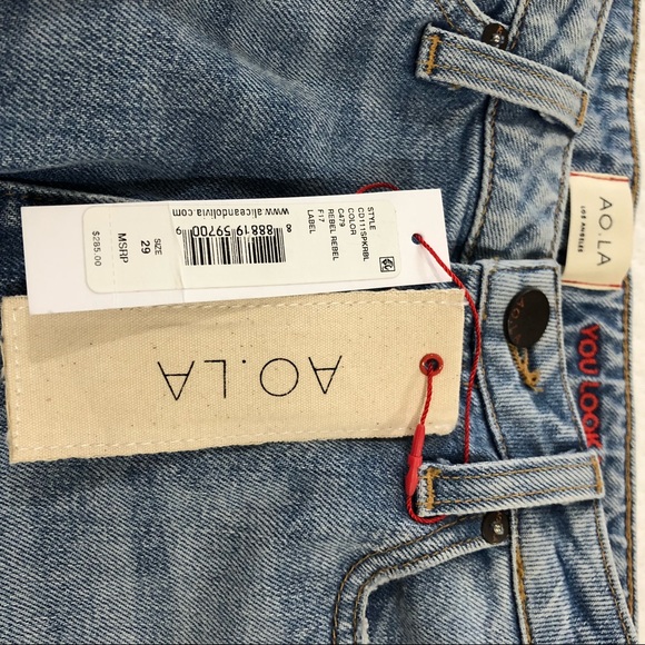 Alice+Olivia AO.LA High Waist Baby Bootcut Jeans - Picture 6 of 7